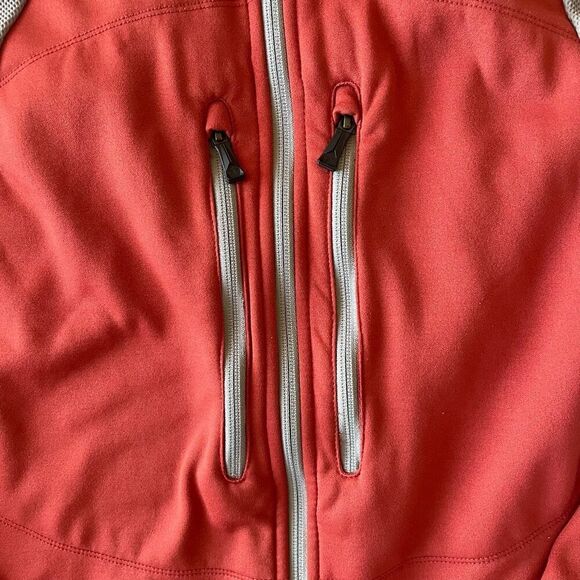 Columbia Titanium Jacket Men’s Size Large Hooded Full Zip Pockets Orange Gray - Picture 4 of 6
